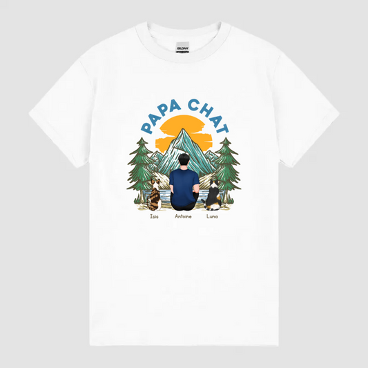 T-shirt Maman/Papa Chat Personnalisé