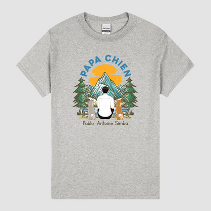 T-shirt Maman/Papa Chien Personnalisé