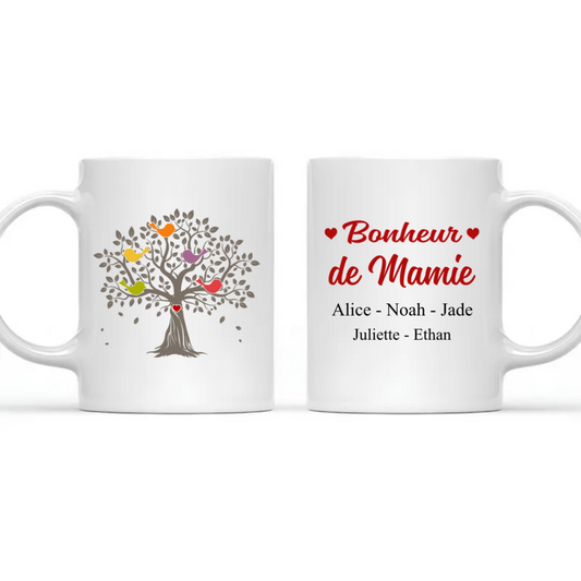 Mug Bonheurs De Maman Mamie Personnalisé