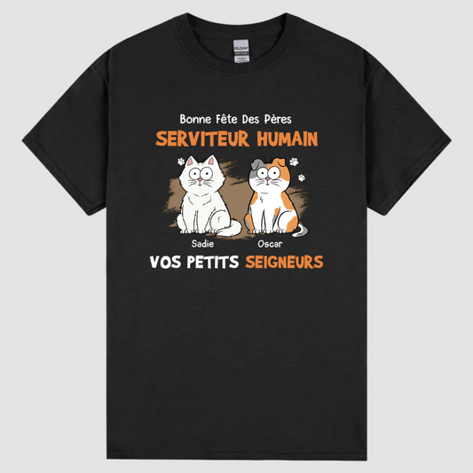 T-shirt Les Chats Vos Petits Seigneurs Personnalisé