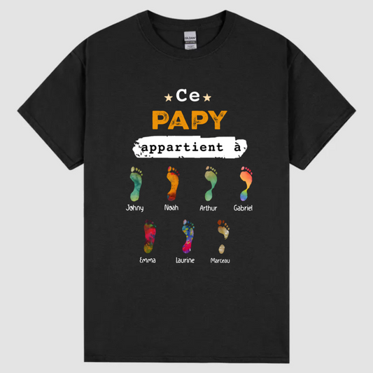 T-shirt Ce Papi Papa Appartient À Personnalisé