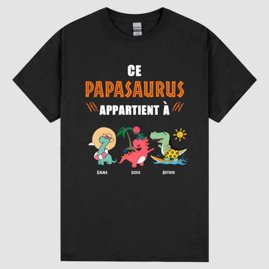 T-shirt Papa D'été Drôle Personnalisé